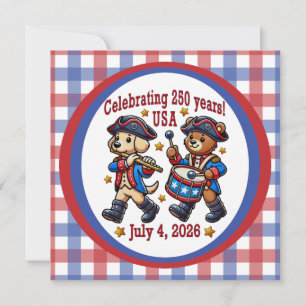 USA 250-årsjubileum Souvenir - Patriotisk Inbjudningar