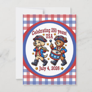 USA 250-årsjubileum Souvenir - Patriotisk Vykort