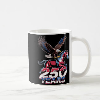 USA 250-årsjubileum Vithövdad Örn Clydesdale-häst Kaffemugg