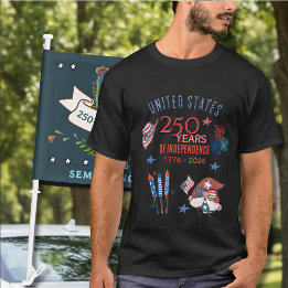 USA 250-årsjubileums Gnome Premium Svart T Shirt