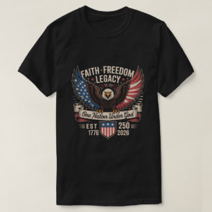 USA 250-årsjubileums T-shirt - Tro Frihet Arv