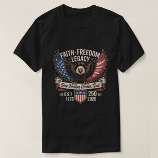 USA 250-årsjubileums T-shirt - Tro Frihet Arv