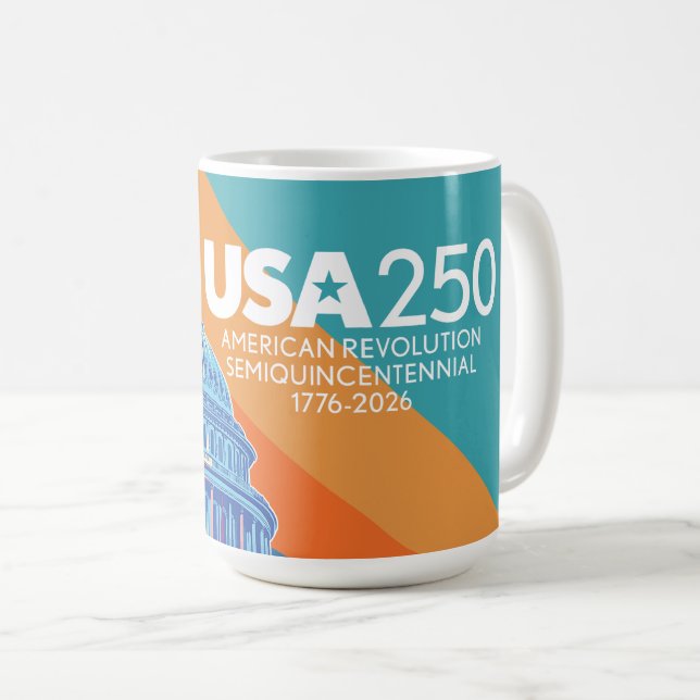 USA 250-årsjubileumshuvudstad - Amerika firande Kaffemugg (Framsida höger)