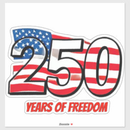 USA 250-årsjubileumsklistermärke | 250 år av frihe Klistermärken