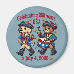 USA 250-årsjubileumssouvenir - Patriotisk Magnet