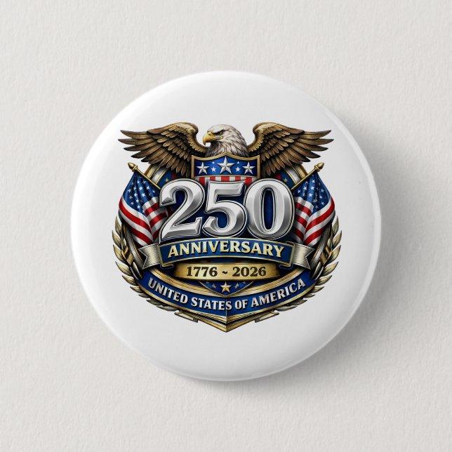 USA 250-årsjubileumsspänne Knapp (Framsida)