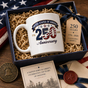 USA 250-årsjubileumsstil Patriotisk Kaffemugg