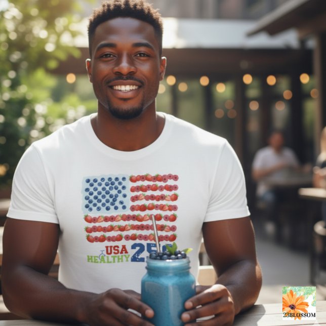 USA 250 Berry Flag Healthy Patriot T‑Shirt T Shirt (Skapare uppladdad)