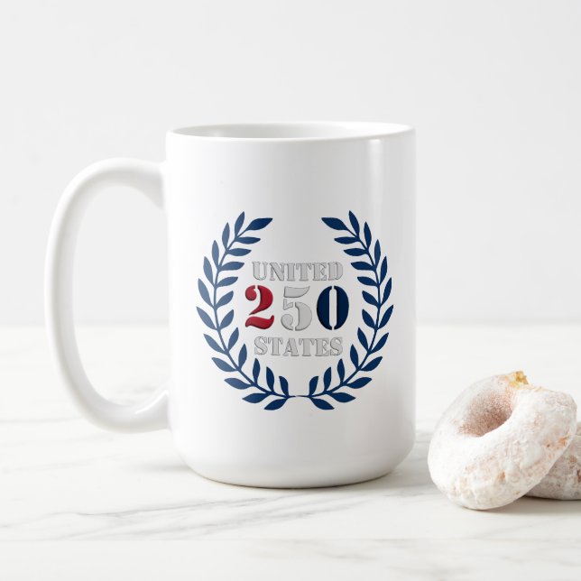 USA 250 blad/hjärta design mugge Kaffemugg (Med munk)