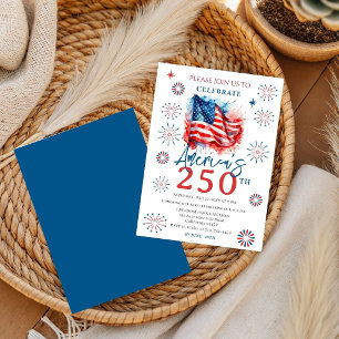 USA 250 Celebration Patriotisk Fest 4 juli Inbjudningar