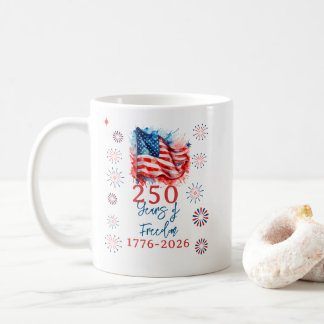 USA 250 Celebration Patriotisk Fest 4 juli Kaffemugg