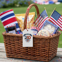 USA 250 celebration Presentetikett