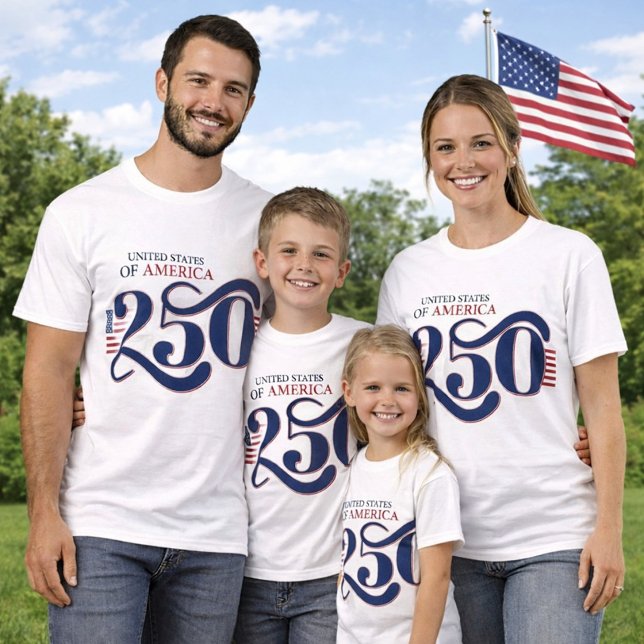USA 250 Celebrations T-shirt (Family, Freedom, and the Flag!)
