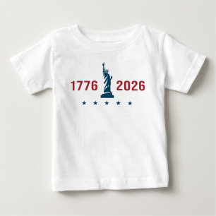 USA 250:e 1776 2026 Minimalistisk Patriotisk T Shirt