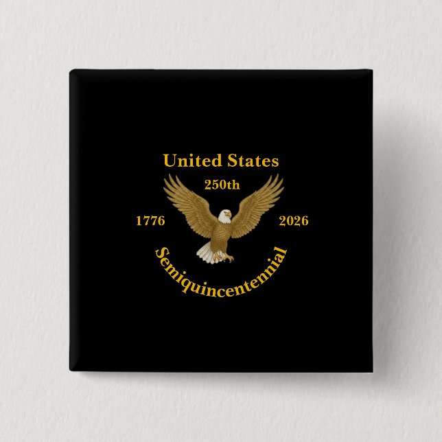 USA 250 Elegant Black Buttons Knapp (Framsida)