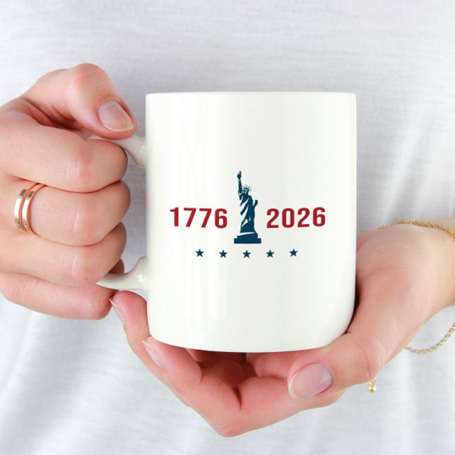USA 250 Frihet 1776 2026 Patriotisk  Kaffemugg (Skapare uppladdad)