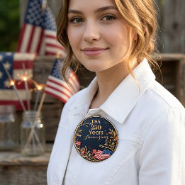 USA 250 Frihetsfirande Patriotiskt Jubileum Knapp