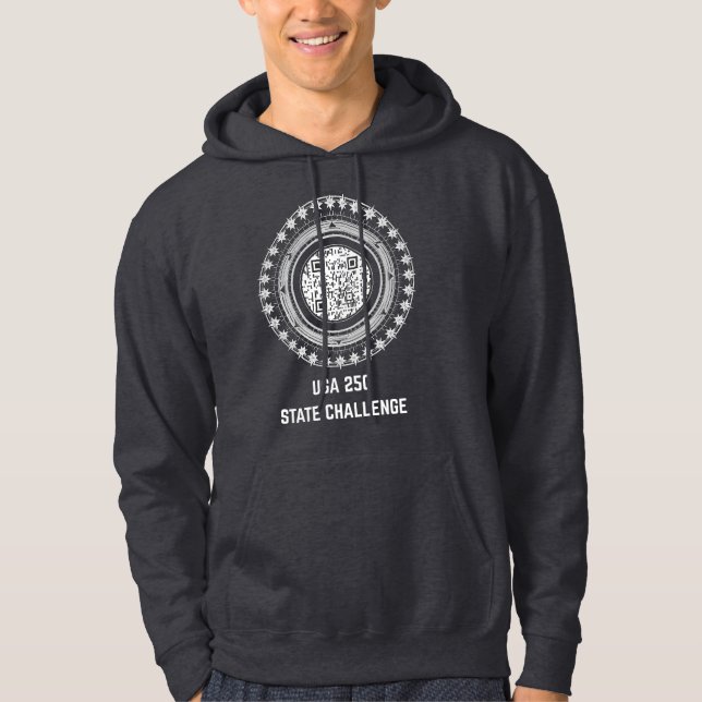 USA 250 Interaktiv State Challenge Denimjacka Hoodie (Framsida)