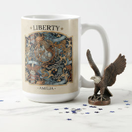 USA 250 Liberty Art Nouveau Mönster Ram ID1302 Kaffemugg