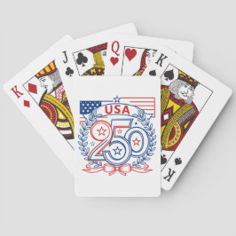 USA 250 Patriotic Anniversary Emblem Design Casinokort