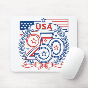 USA 250 Patriotisk Jubileumsemblemdesign Musmatta