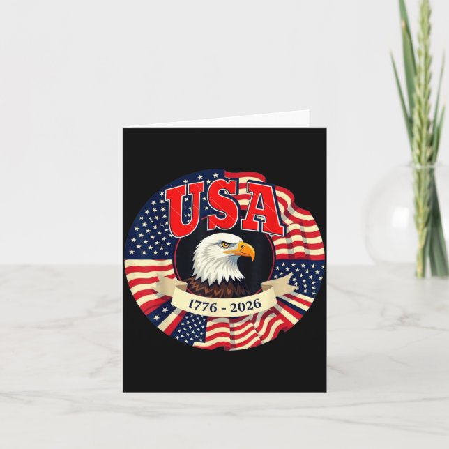 USA 250 Patriotisk Jubileumsfirande Kort (Framsida)
