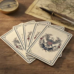 USA 250 Patriotiska Örnarvet Motiv Crm ID1299 Casinokort