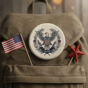 USA 250 Patriotiska Örnarvet Motiv Crm ID1299 Knapp