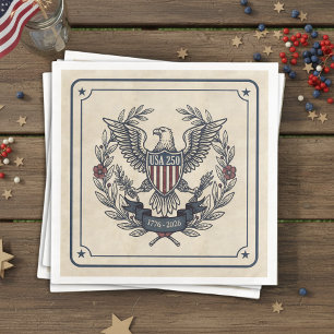 USA 250 Patriotiska Örnarvet Motiv Crm ID1299 Pappersservett