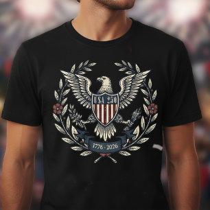 USA 250 Patriotiska Örnarvet Motiv ID1299 T Shirt