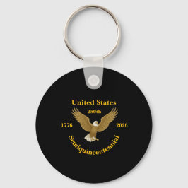 USA 250 Semiquincentennial Plastic Keychain Nyckelring
