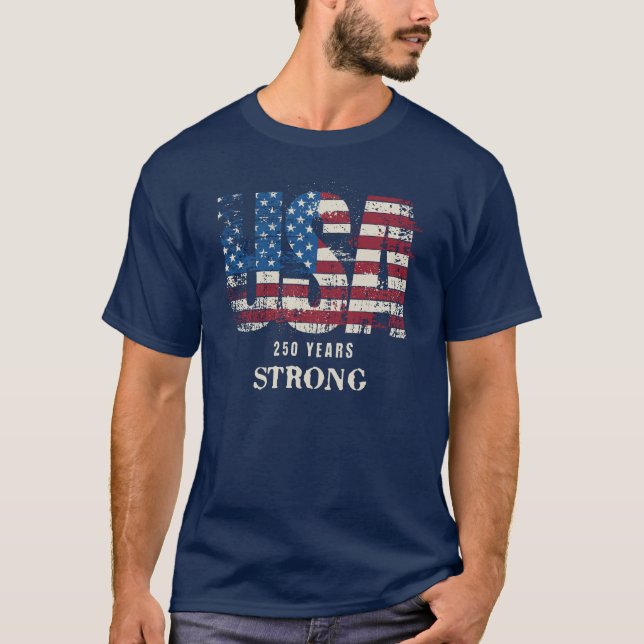 USA 250 Stark skjorta T Shirt (Framsida)