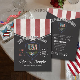 USA 250 Vi Folket Patriotiskt Jubileum Inbjudningar
