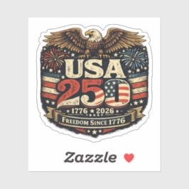 USA 250 Vitklöverörn 1776-2026 Patriotisk dekal