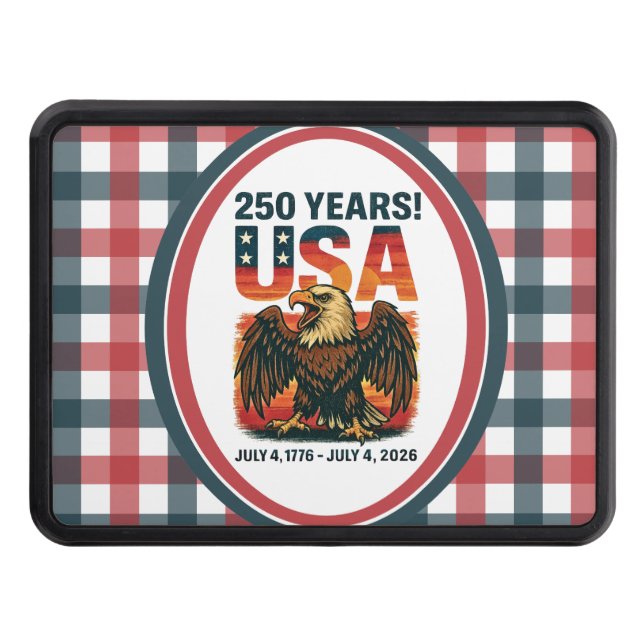 USA 250 Years – Patriotic Bald Eagle July 4th 2026 Dragkroksskydd (Framsidan)