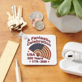 USA 250 Years Patriotic Fan Design – 1776-2026  Nyckelring