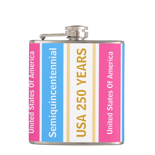 USA 250 Years Semiquincentennial Patriotic Stripes Fickplunta (Framsidan)