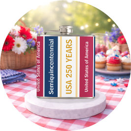 USA 250 Years Semiquincentennial Patriotic Stripes Fickplunta