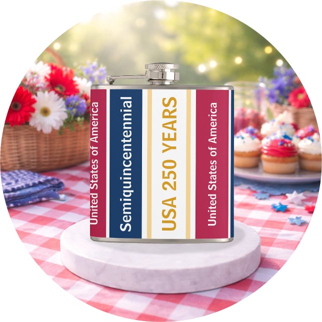USA 250 Years Semiquincentennial Patriotic Stripes Fickplunta (Skapare uppladdad)
