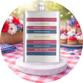 USA 250 Years Semiquincentennial Patriotic Stripes Fickplunta