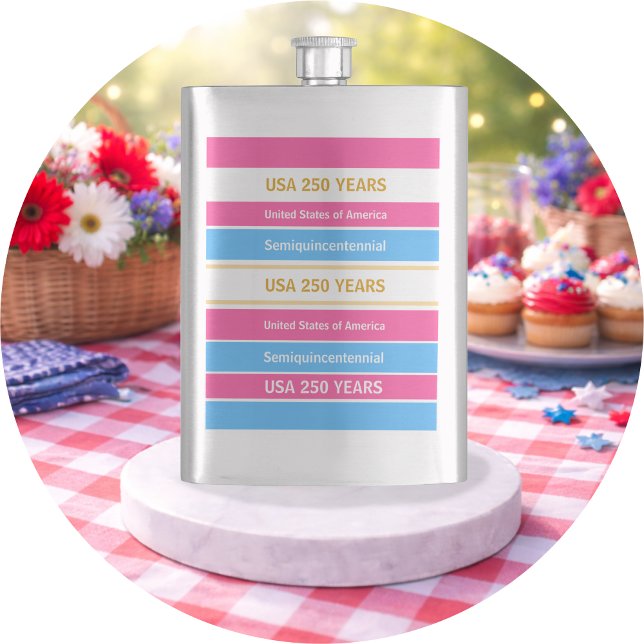 USA 250 Years Semiquincentennial Patriotic Stripes Fickplunta (Skapare uppladdad)