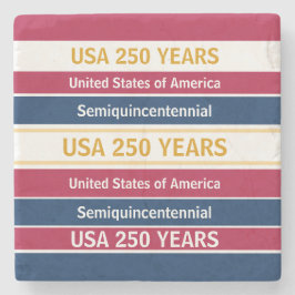 USA 250 Years Semiquincentennial Patriotic Stripes Stenunderlägg