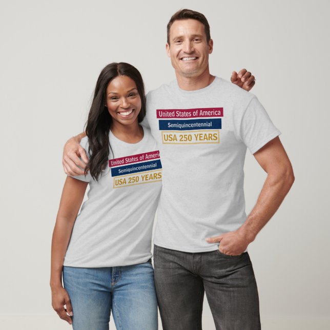 USA 250 Years Semiquincentennial Patriotic Stripes T Shirt (Unisex)