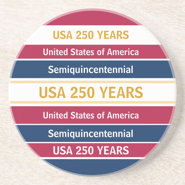 USA 250 Years Semiquincentennial Patriotic Stripes Underlägg (Framsidan)