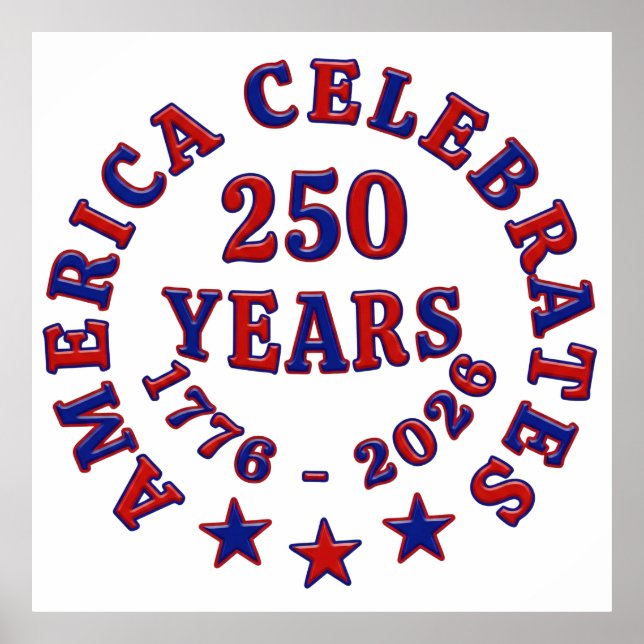 USA 250th Anniversary 1776-2026 Poster (Framsidan)