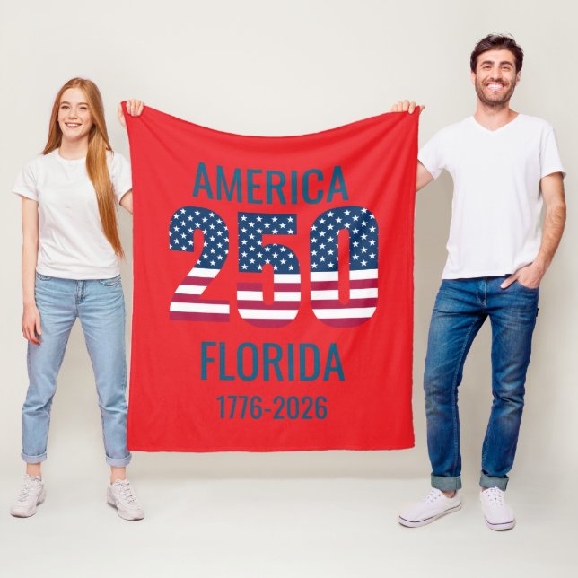 USA 250th Anniversary Florida  Fleecefilt (På plats)