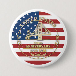 USA 250th Anniversary Golden Gate Patriotic Flag  Knapp
