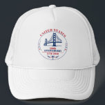 USA 250th Anniversary Golden Gate red blue Keps<br><div class="desc">Celebrate 250 years of American independence with this striking commemorative hat honoring the historic milestone of 1776–2026. Designed to be both a comfortable clothing and a meaningful decorative piece, this hat captures the pride, heritage, and enduring spirit of the United States. At the center is a beautifully crafted illustration inspired...</div>