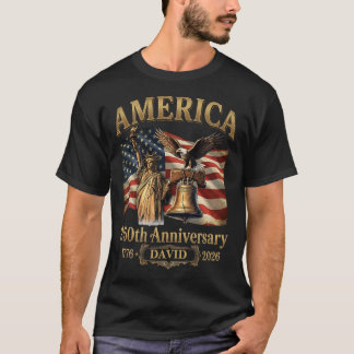  USA 250th Anniversary Lady Liberty  T Shirt