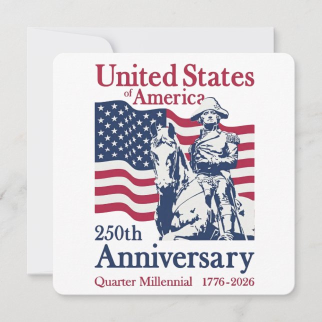 USA 250th Anniversary Semiquincentennial 1776-2026 Inbjudningar (Framsida)